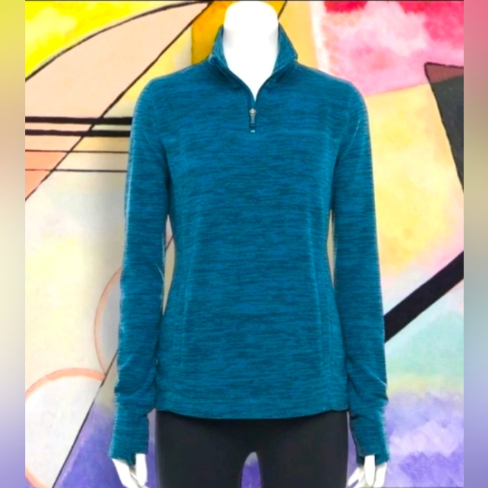 NEW XL ¼ Zip Micro Fleece Pullover Top w Kangaroo Pocket